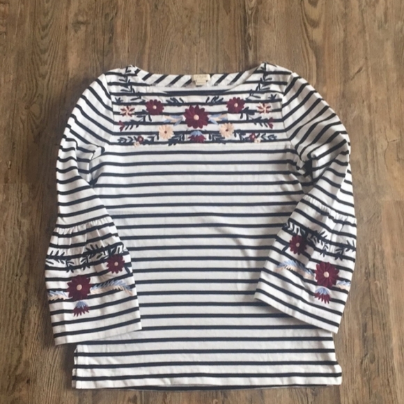 J. Crew Tops - J crew xs floral striped top